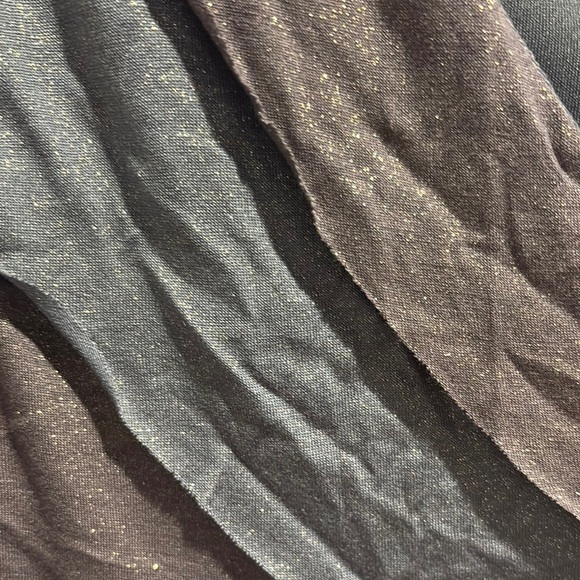 Women's Striped V-Neck Top - Gray and Brown - Picture 5 of 6